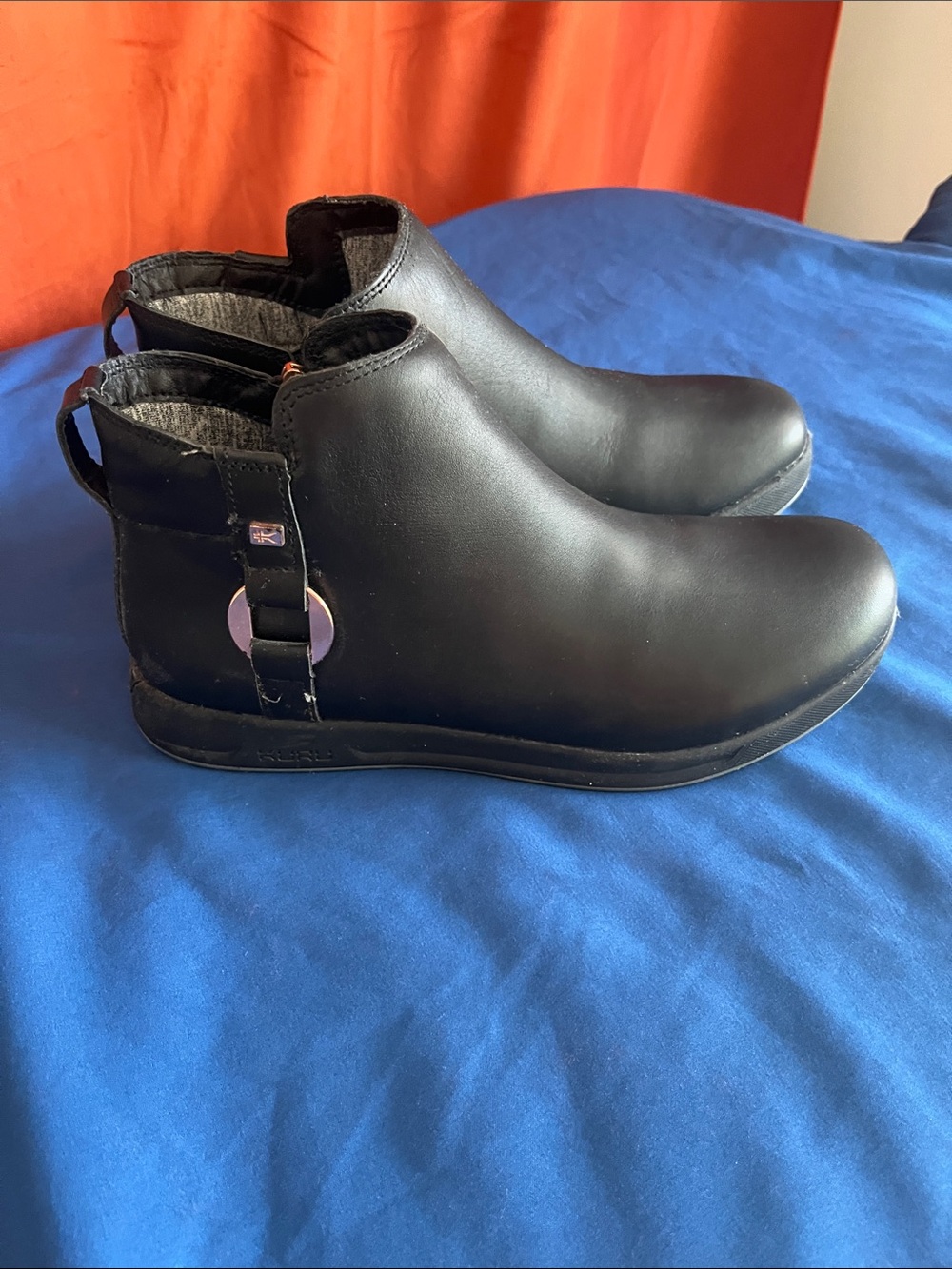 KURU Black Slip-On Chelsea Ankle Booties